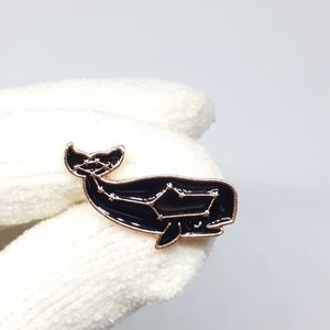 Constellation whale enamel pin